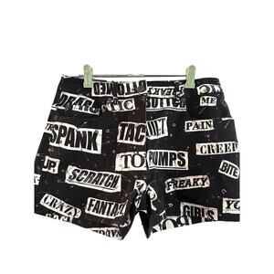 MOSCHINO Couture Denim Graphic Print Shorts - Sz 6